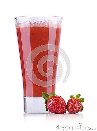 Fresh Strawberry Juice Stock Photo