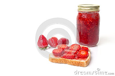 Fresh Strawberry Preserves Stock Photo