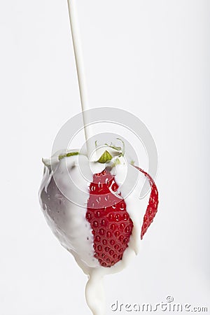 Fresh strawbery on white background Stock Photo