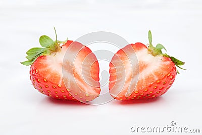 Fresh strawbery on white background Stock Photo