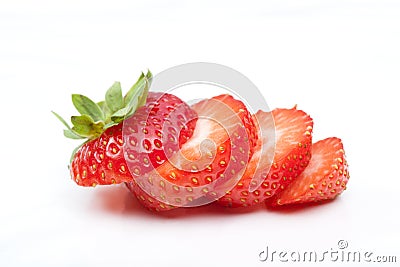 Fresh strawbery on white background Stock Photo