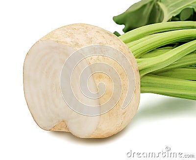 Fresh sugar beet with leaves Stock Photo