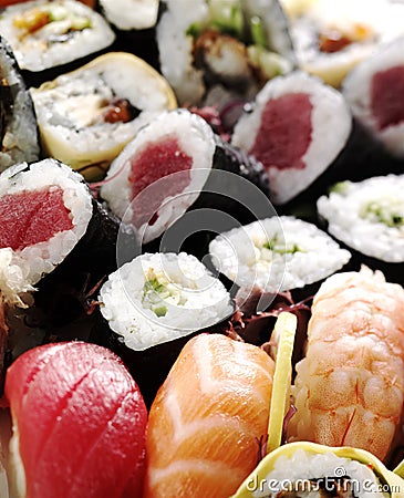 Fresh sushi Stock Photo