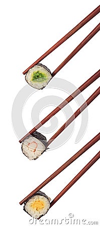 Fresh sushi ready to eat Stock Photo