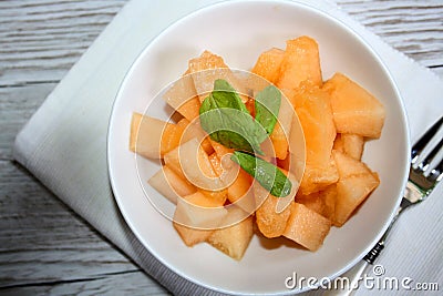 Fresh, sweet melon Stock Photo