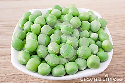 Fresh sweet green peas Stock Photo