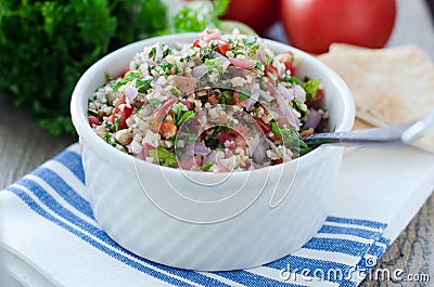 Fresh tabouleh salad Stock Photo