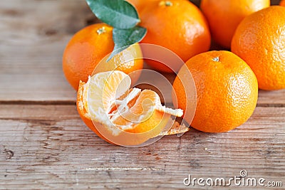 Fresh tangerines Stock Photo