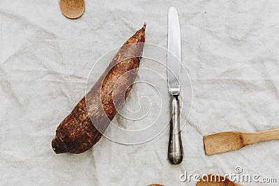 Fresh tapioca, cassava root, mandioca. aipim cut open, South Indian food, Stock Photo