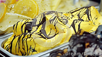 Fresh tasty appetizing ice cream Stock Photo