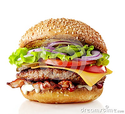 Fresh tasty burger Stock Photo