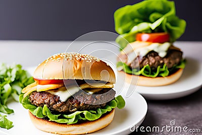 fresh tasty burger Stock Photo