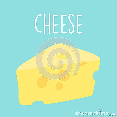 Fresh tasty cheese graphic illustration Vector Illustration