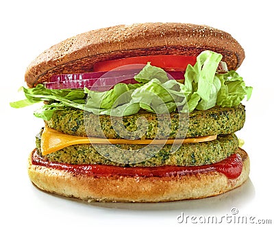 fresh tasty vegan burger Stock Photo