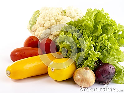 Fresh tasty vegetables still-life. Stock Photo
