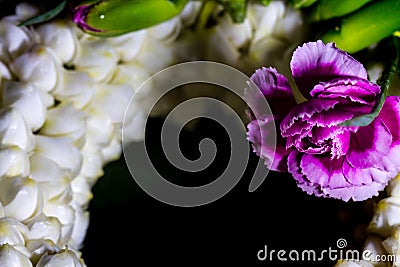 flower garland.Fresh Thai Flower Garland Stock Photo