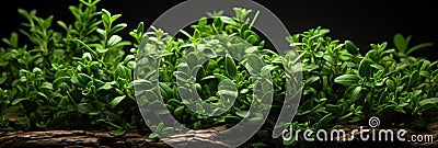 Fresh thyme leaves plant AI generated Stock Photo