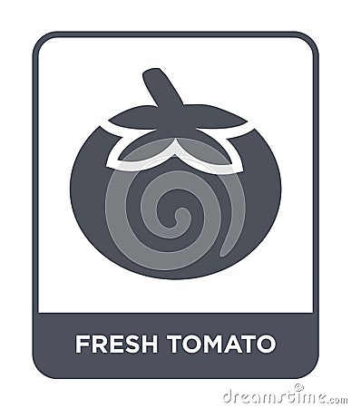 fresh tomato icon in trendy design style. fresh tomato icon isolated on white background. fresh tomato vector icon simple and Vector Illustration