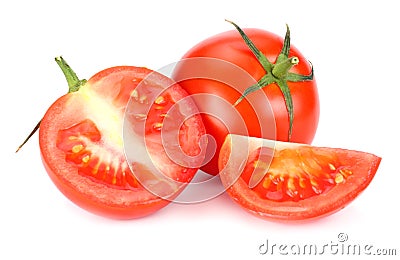 fresh tomato isolated on white background. close up Stock Photo