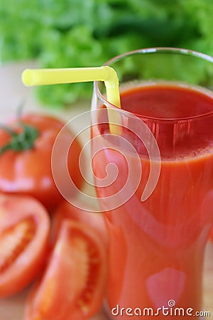 Fresh tomato juice Stock Photo