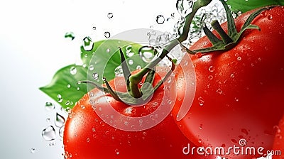 Fresh Tomatoes with waterdrops Stock Photo