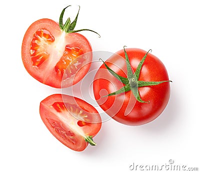 Fresh Tomatoes on White Stock Photo