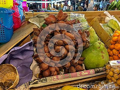 Fresh Tropical Fruits for Sale at Bansaan Night Market, Patong, Editorial Stock Photo