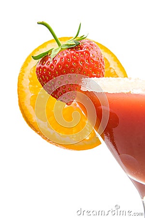 Fresh tropical strawberry cocktails Stock Photo