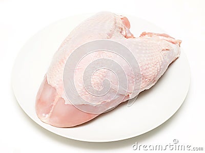 Fresh turkey crown ready to cook Stock Photo