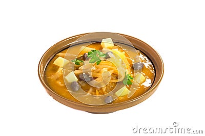 Fresh turnip stew - jota Stock Photo