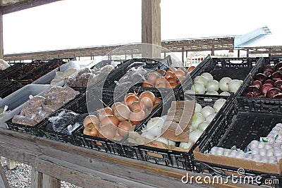 Fresh vagetables at the flea market Stock Photo
