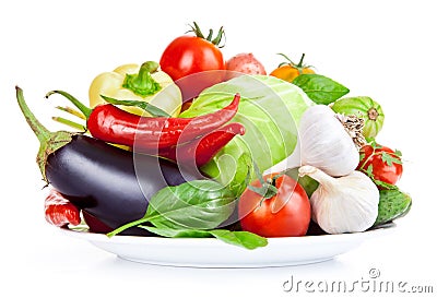 Fresh vegetable with leaves Stock Photo