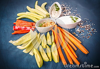 Fresh vegetable snacks Stock Photo