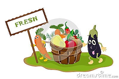 Fresh vegetables concept Stock Photo