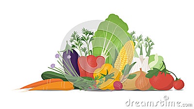 Fresh vegetables Vector Illustration