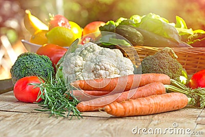Fresh vegetables - healthy food Stock Photo