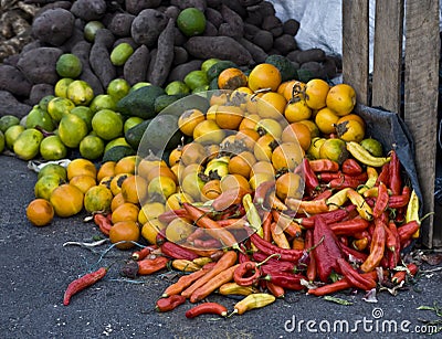 Fresh vegetables at the local market Stock Photo