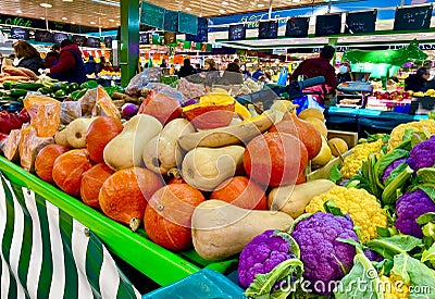 Fresh vegetables at the local market in France Editorial Stock Photo