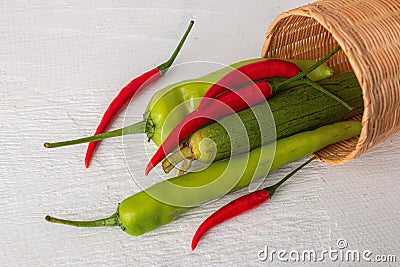 Fresh vegetables to prepare for cooking, vegetarian, vitamin, organic. Stock Photo