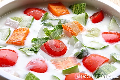 Fresh Vegetarian nutrition salad Stock Photo