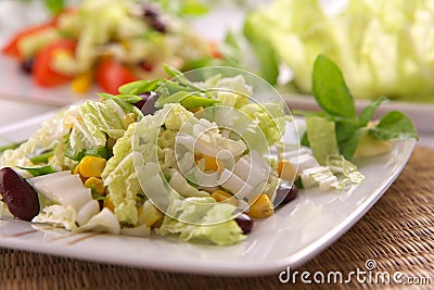 Fresh vegetarian salad Stock Photo