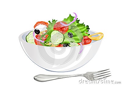 Fresh vegetarian vegetable salad Stock Photo