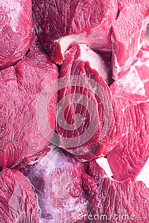 Fresh venison meat pattern culinary vertical background Stock Photo