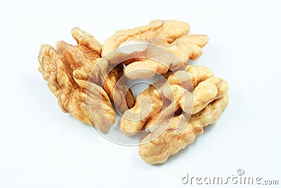 Fresh walnuts - three parts Stock Photo