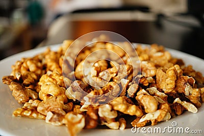 Fresh walnuts Stock Photo