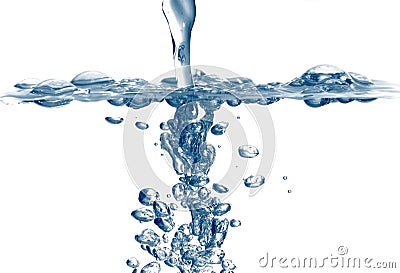 Fresh water pouring Stock Photo