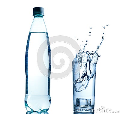 Fresh water splash background Stock Photo