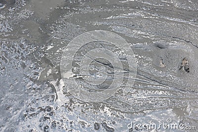 Fresh wet concrete floor textured background Stock Photo