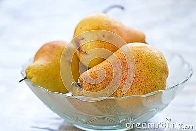 Fresh yellow pears Stock Photo