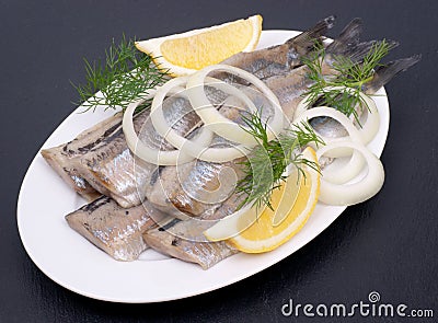 Fresh young herring Stock Photo